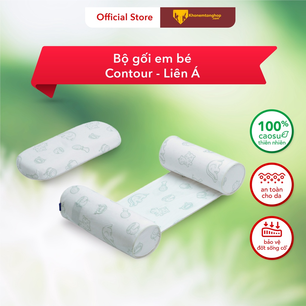 Bộ gối em bé Contour Liên Á - nâng niu từng giấc ngủ của bé [ Chính Hãng]