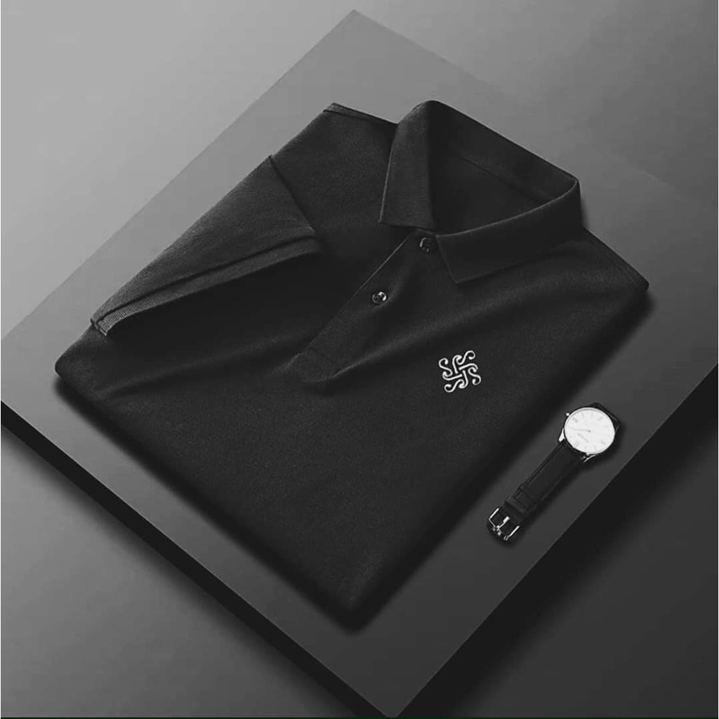 Áo thun polo nam ngắn tay cổ bẻ vải cotton co dãn thoáng mát Aru Shop