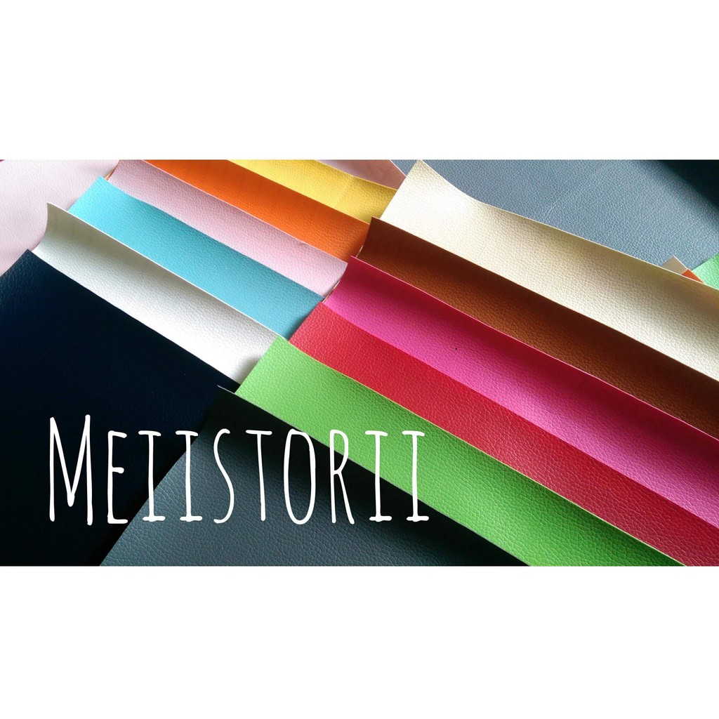 Combo 12 màu vải giả da simili làm đồ handmade 20x30cm