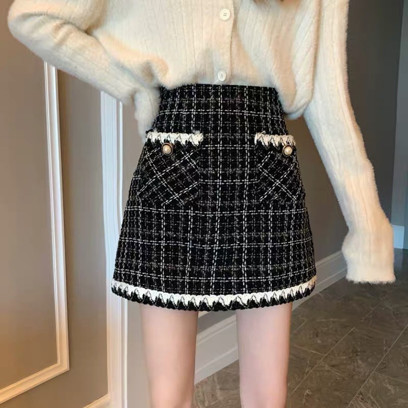 Chân váy dạ Tweed