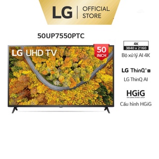 Shop Giá Rẻ__  Smart UHD Tivi LG 50 inch 4K 50UP7550PTC - Model 2021 - Miễn phí lắp đặt Chất Lượng Hàng Đầu<<<