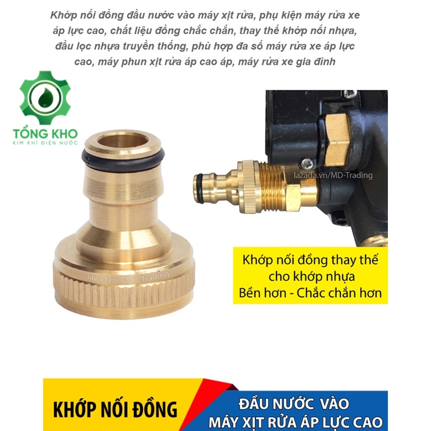 Cút lọc nước đầu vào của máy rửa xe - Đầu lọc nước đầu vào máy xịt rửa xe (Cốc đồng) - Tổng kho kim khí điện nước