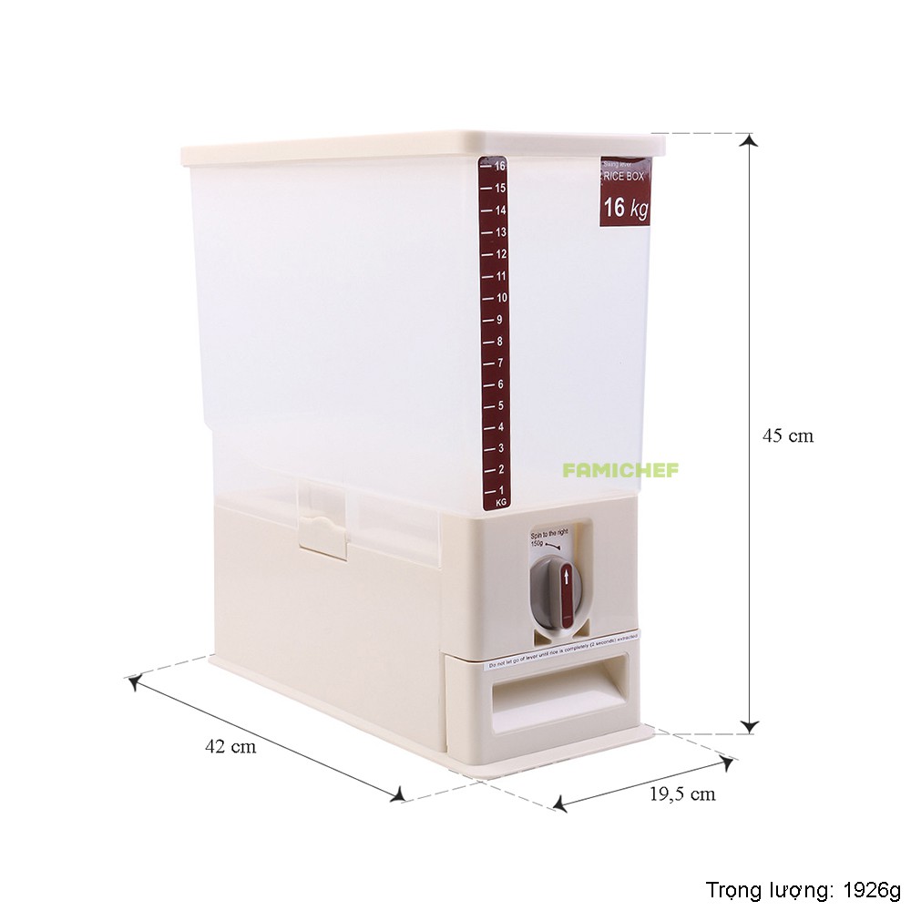 Thùng đựng gạo thông minh Tashuan TS3626A 16kg | BigBuy360 - bigbuy360.vn