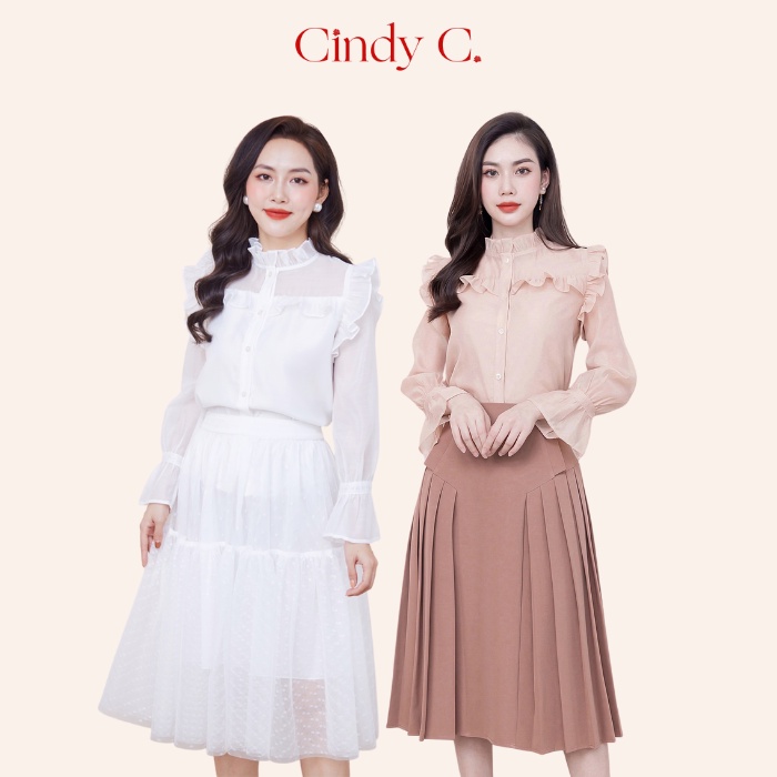 Áo Sơ Mi Freckles CINDY C Thiết Kế Bánh Bèo Nữ Tính 779
