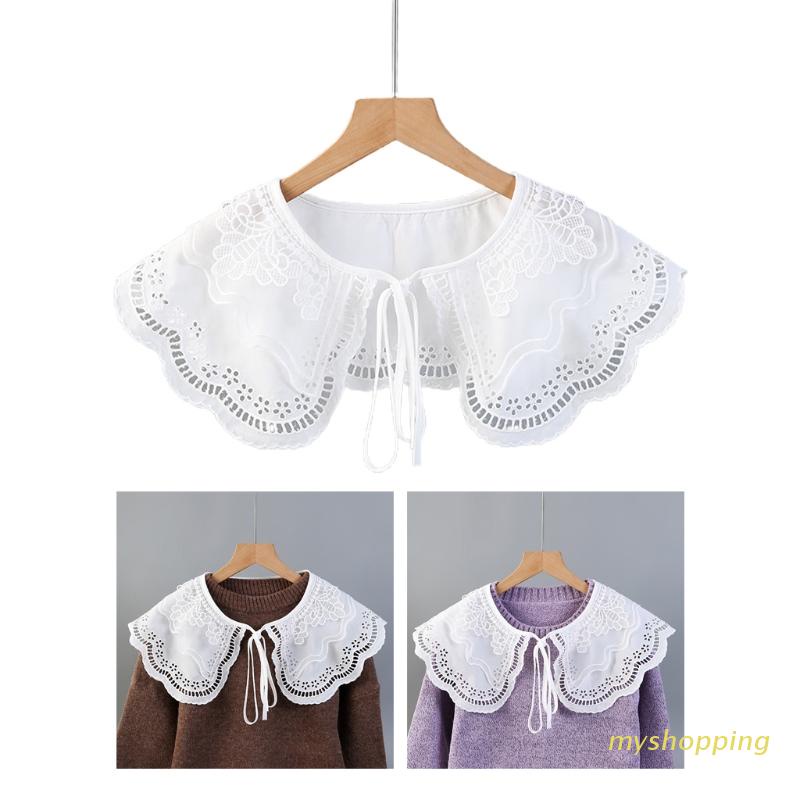 Cổ áo sơ mi giả màu trắng thanh lịch cho nữ