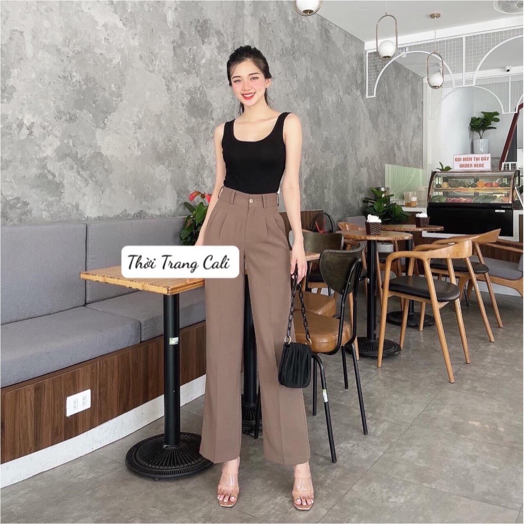 Quần ống rộng nữ lưng cao đẹp dễ phối đồ.OX38 | BigBuy360 - bigbuy360.vn