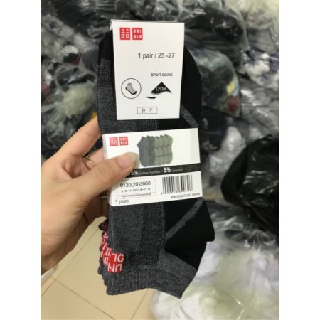 [COMBO 10 đôi] Vớ nam cổ cao hàn quốc uni.qlo, Tất cổ dài cotton cao cấp DOLOTDAY