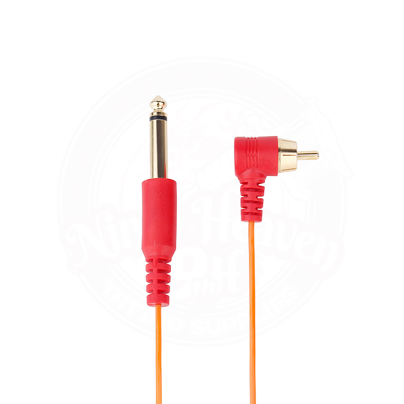 Dây Cáp RCA 2m Đầu Góc Bằng Silicon Mềm Chuyên Dụng Cho Máy Xăm