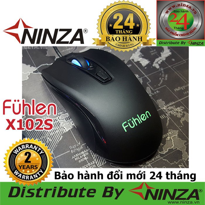 Chuột Fuhlen X102S Optical Black USB Chuột gaming- chuột chơi game giá rẻ chính hãng bh 24 tháng