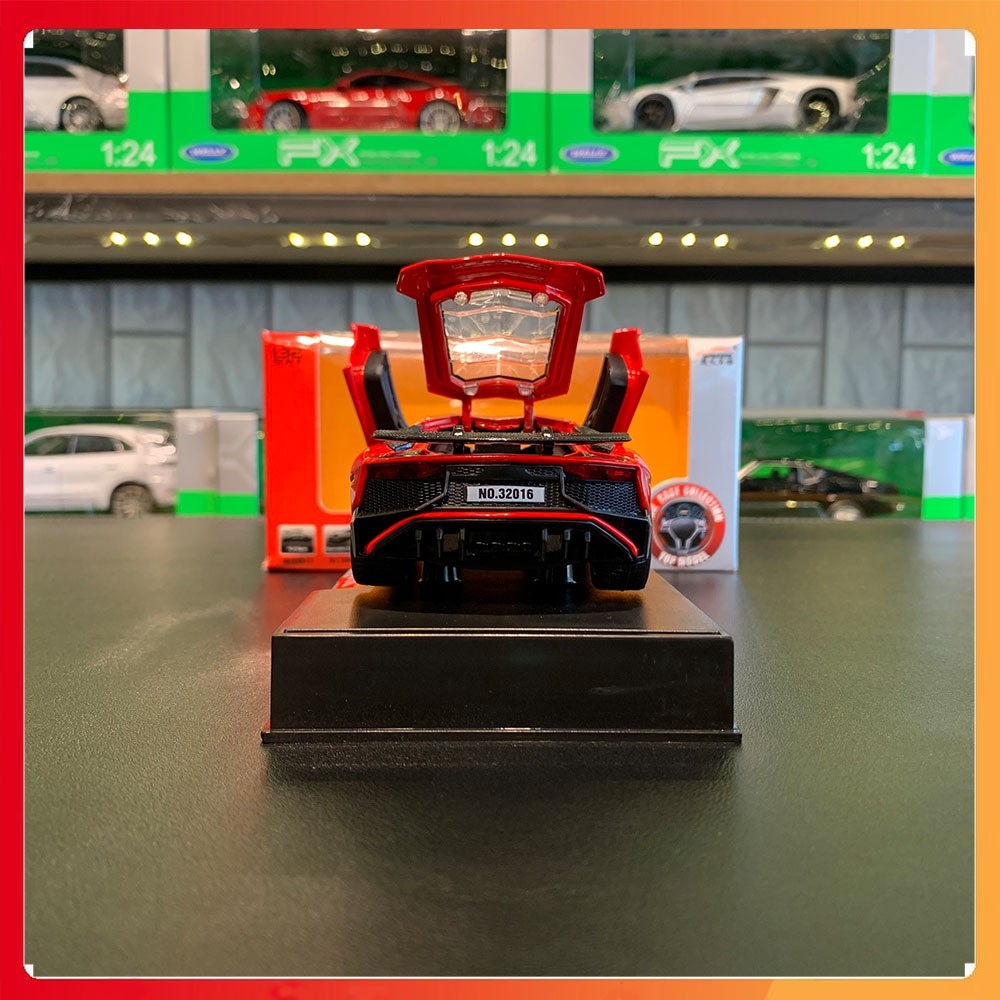 Xe mô hình Lamborghini Aventador LP750-4 SV tỉ lệ 1:32 MINIAUTO màu đỏ