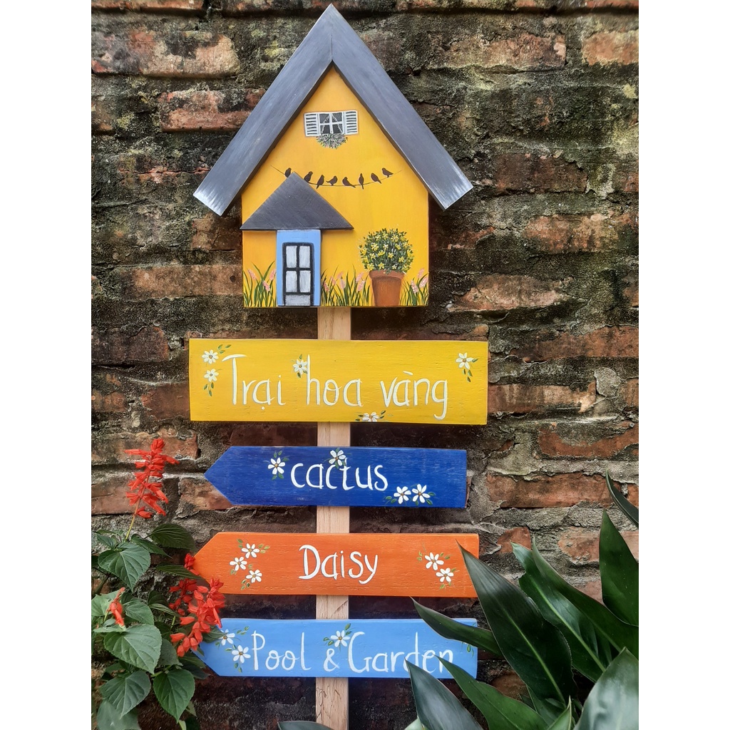 Decor sân vườn, trang trí sân vườn - Bảng hiệu, bảng điều hướng