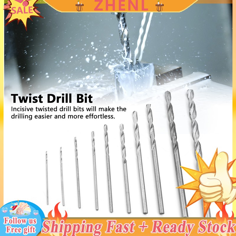 Set 10 Mũi Khoan Xoắn 0.5-3mm