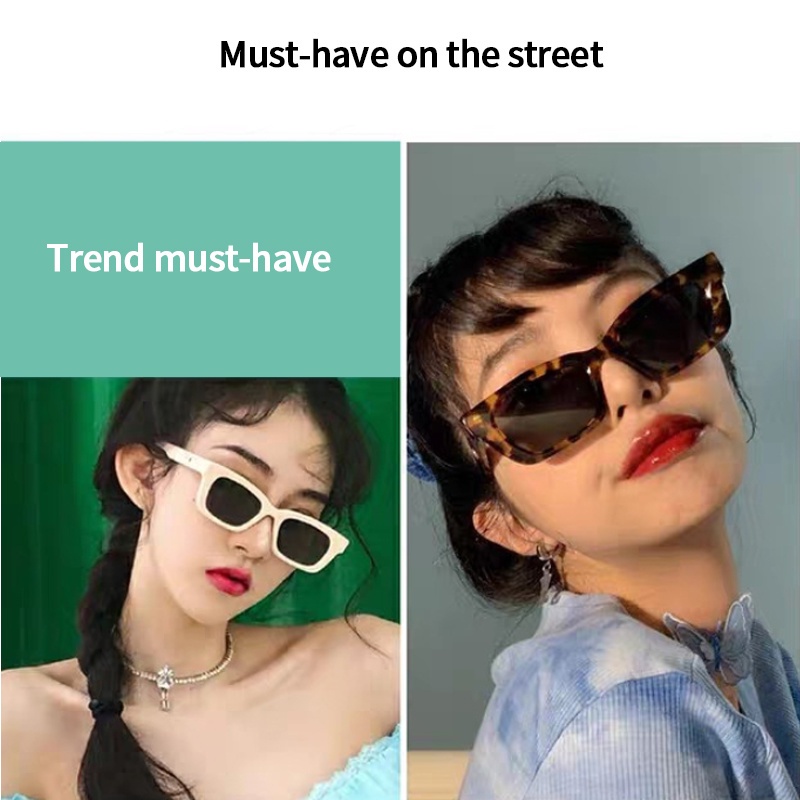 COD Kính mát gọng vuông hình mắt mèo thời trang cổ điển cho nữ