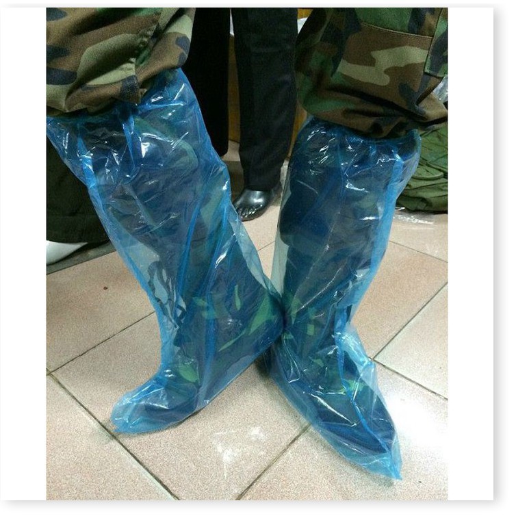 Bọc giày đi mưa cao cổ dùng một lần - Xả Kho - Bọc giày đi mưa dùng một lần cổ cao chống nước bảo vệ giày