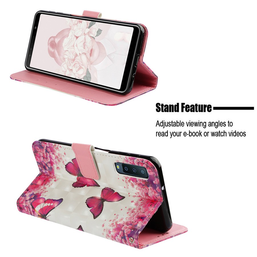 Bao da điện thoại in họa tiết 3D cho Samsung A7 2018/A750 | BigBuy360 - bigbuy360.vn