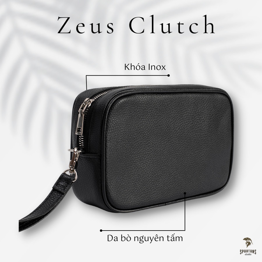 Clutch cầm tay nam da bò thật CL01  ⚡FREESHIP⚡- 100% da bò thật, BH 3 năm