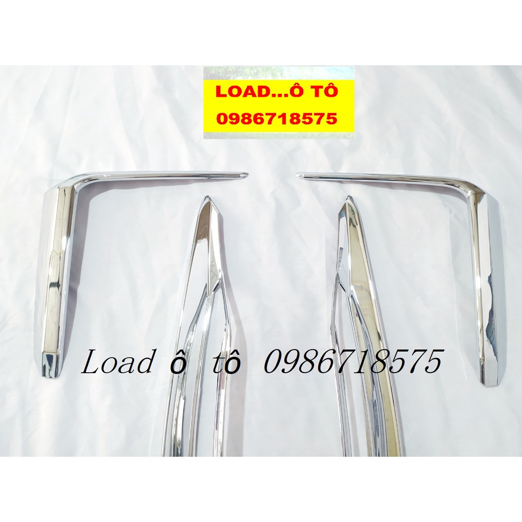Bộ Ốp Viền Đèn Gầm Trước Sau Xe Toyota AVANZA 2022-23 Mẫu Nhựa ABS Mạ Crom Sáng Bóng