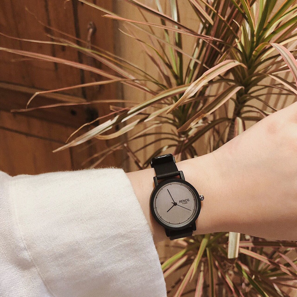 Đồng hồ cặp nam nữ dây cao su RENOS TRƠN trắng xám đồng hồ đôi thể thao cá tính Watchesbytif size 26mm & size 38mm | BigBuy360 - bigbuy360.vn