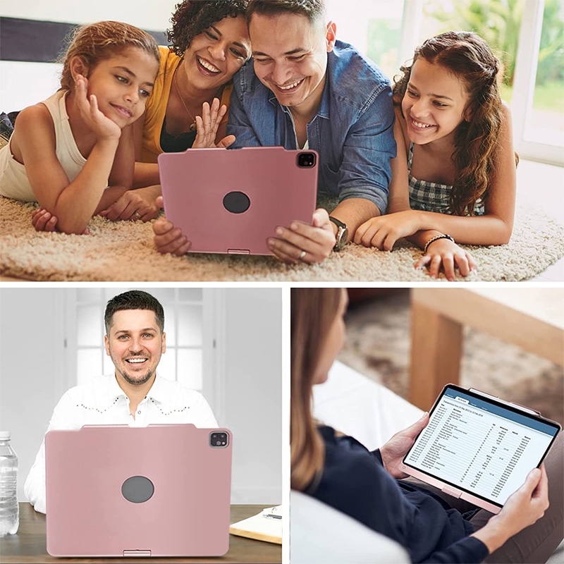 Bao Da Máy Tính Bảng Tích Hợp Bàn Phím bluetooth Không Dây Cho ipad pro 12.9 3th 4th gen 5th generation 2018 2020 2021 Vỏ
