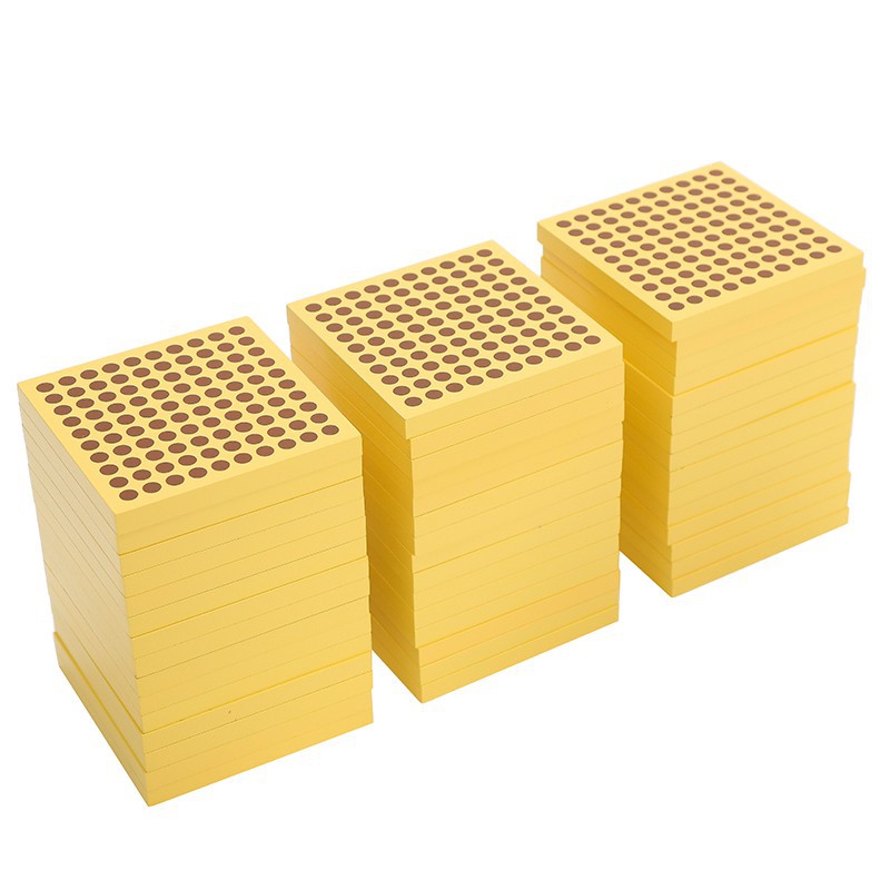 Giáo cụ Montessori - Bộ 45 miếng phản gỗ 100 chấm (45 WOODEN HUNDRED SQUARES)