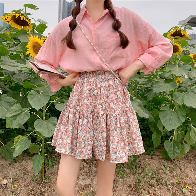 Chân Váy Chữ A In Họa Tiết Hoa Phong Cách Hàn Quốc Dành Cho Nữ | BigBuy360 - bigbuy360.vn