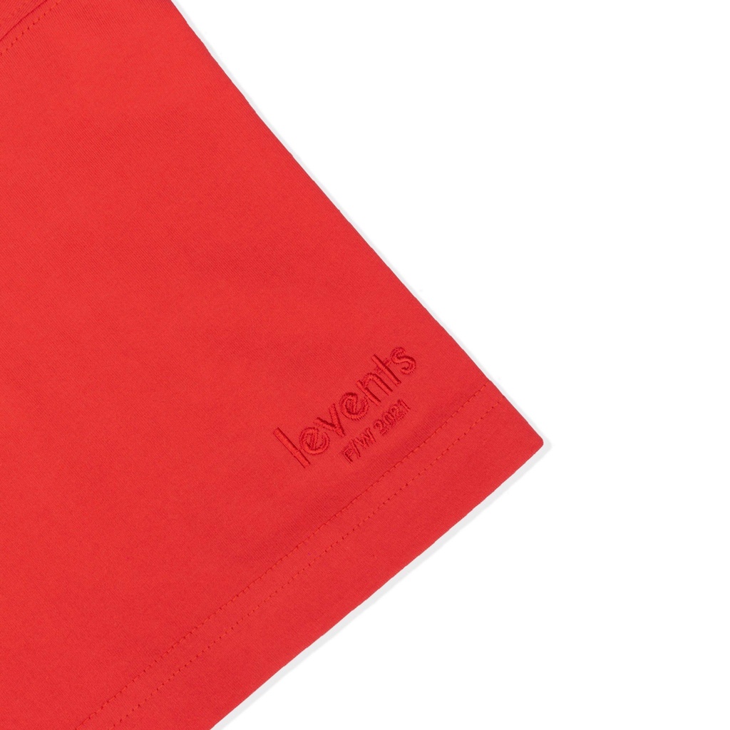 Áo Thun LEVENTS VELVET MINI POPULAR LOGO/ RED Tặng Kèm Túi Tote Hoặc Túi Giấy Khi Mua Từ 2SP Levents)