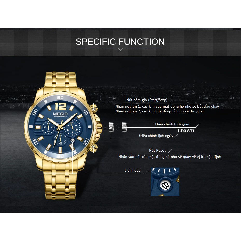 2022 NEW Đồng Hồ Nam MEGIR Dây Thép KT2068 Chính Hãng Bảo Hành 12 Tháng II Hàng Nhập HongKong | BigBuy360 - bigbuy360.vn