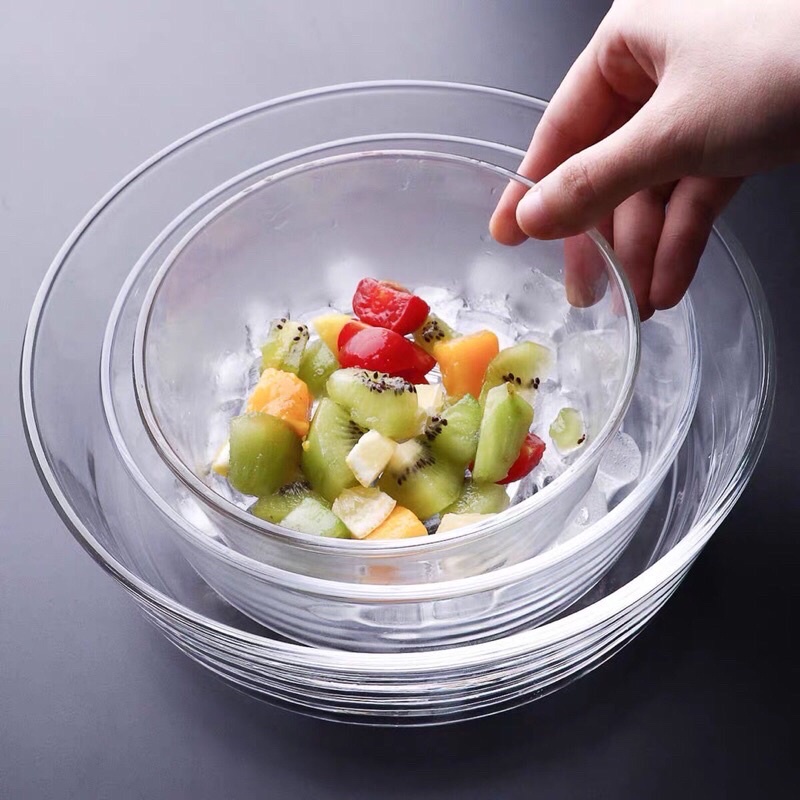 Bộ 6 chén cơm trơn thuỷ tinh bao đẹp 325ml