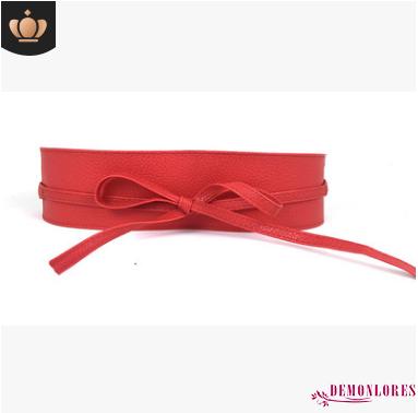 Thắt Lưng Da Bản To Phối Nơ Thiết Kế Hợp Thời Trang Cho Nữ