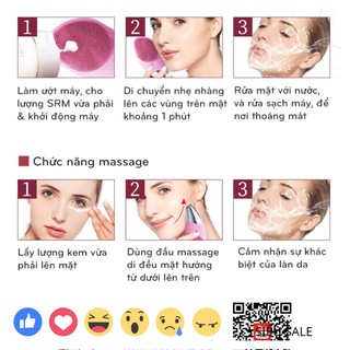 Máy rửa mặt mini cầm tay cho nam và nữ, dùng kèm sữa rửa mặt, loại bỏ chất nhờn, bụi bẩn, tế bào chết Shutdownshop