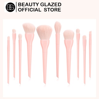 Bộ 10 cây cọ trang điểm phấn mắt Beauty Glazed màu hồng chuyên dụng