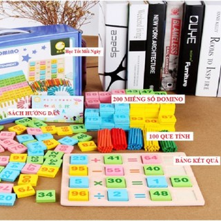 Bộ Toán Học Domino Cao Cấp 200 Thẻ Số