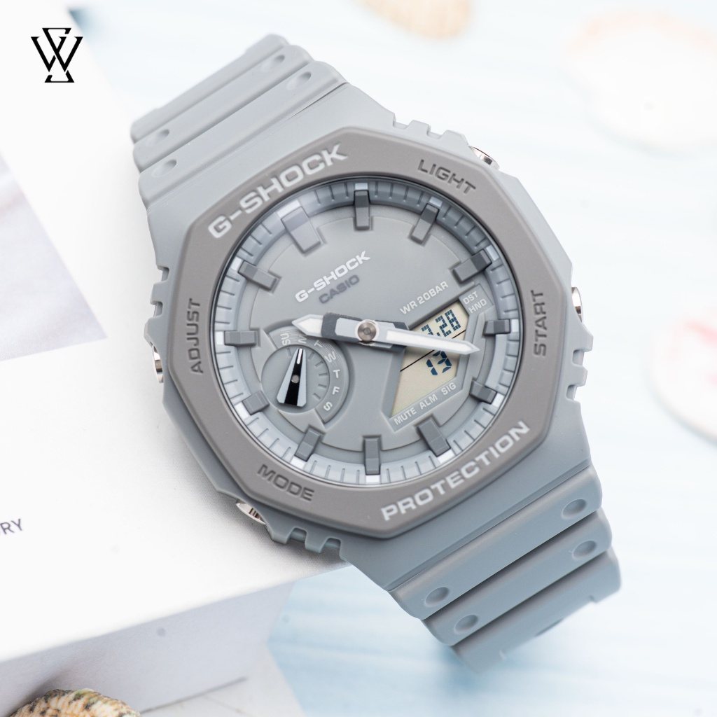 Đồng Hồ Điện Tử Nam Casio G-Shock WATCHSTORE GA-2110ET-8A Thiết Kế Mặt Kính Khoáng 45.4mm, Dây Nhựa, Vỏ Thép Không Gỉ