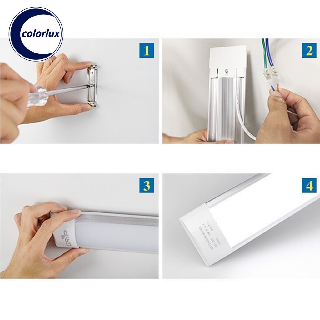 Combo 3 Đèn Tube Led Bán Nguyệt Colorlux 20w 30w 40w 60w Siêu Sáng 60cm 120cm | BigBuy360 - bigbuy360.vn