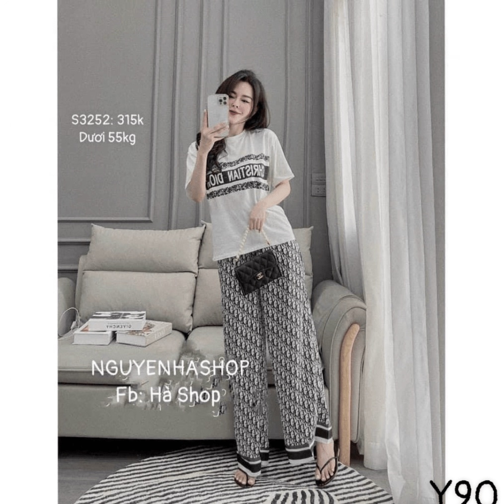 SÉT THUN NỮ ĐÌ Ơ MẶC NHÀ ĐI CHƠI FORM SUÔNG CỰC HOT