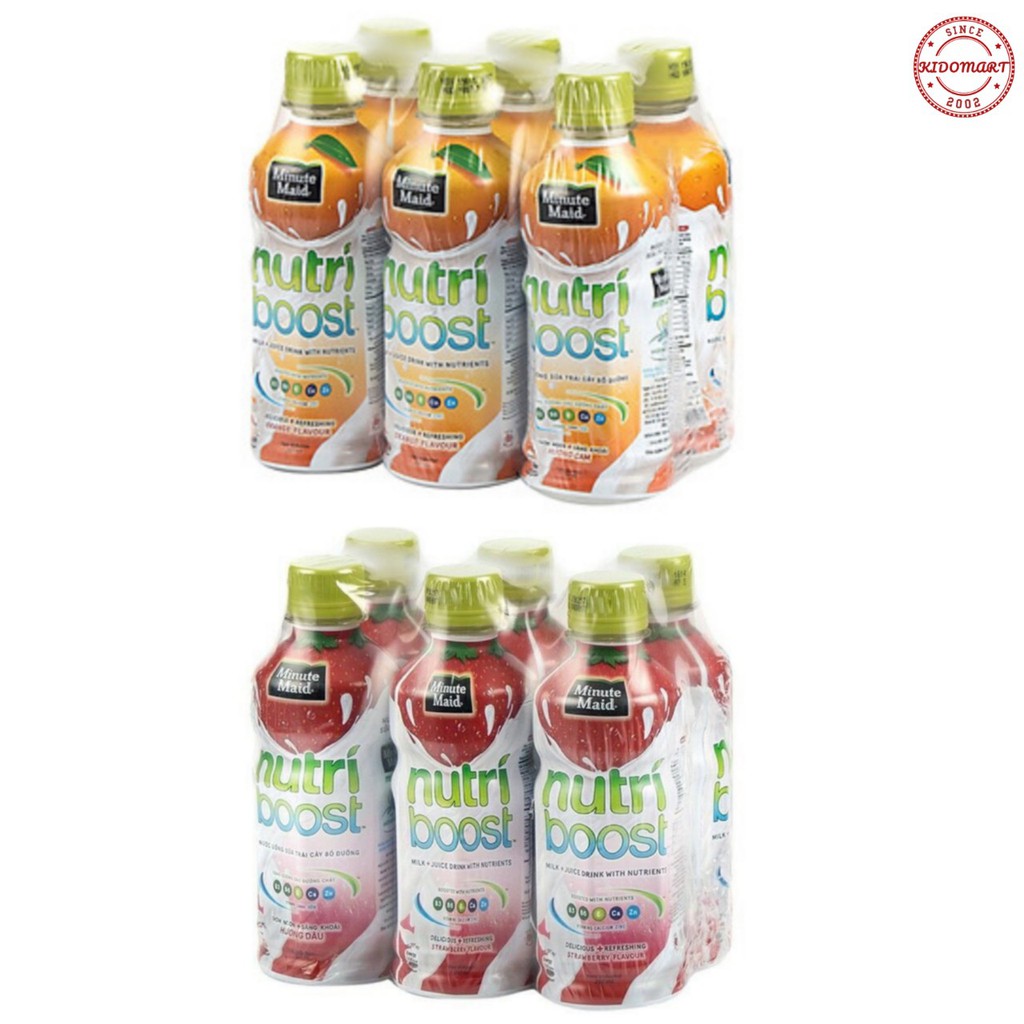 Lốc 6 Chai Sữa Trái Cây Nutri Boost Cam / Dâu 297ml