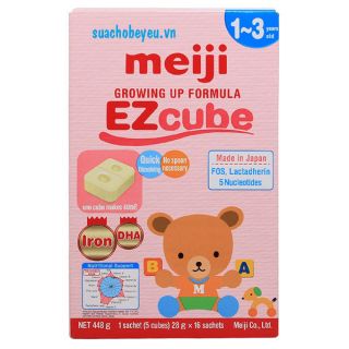 Sữa bột Meiji dạng thanh bé từ 1 - 3 tuổi.