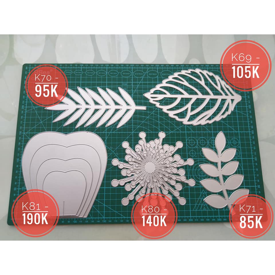 Set Khuôn Kim Loại Cắt Hoa Lá Backdrop Nhiều Khuôn Khác Nhau Tùy Chọn