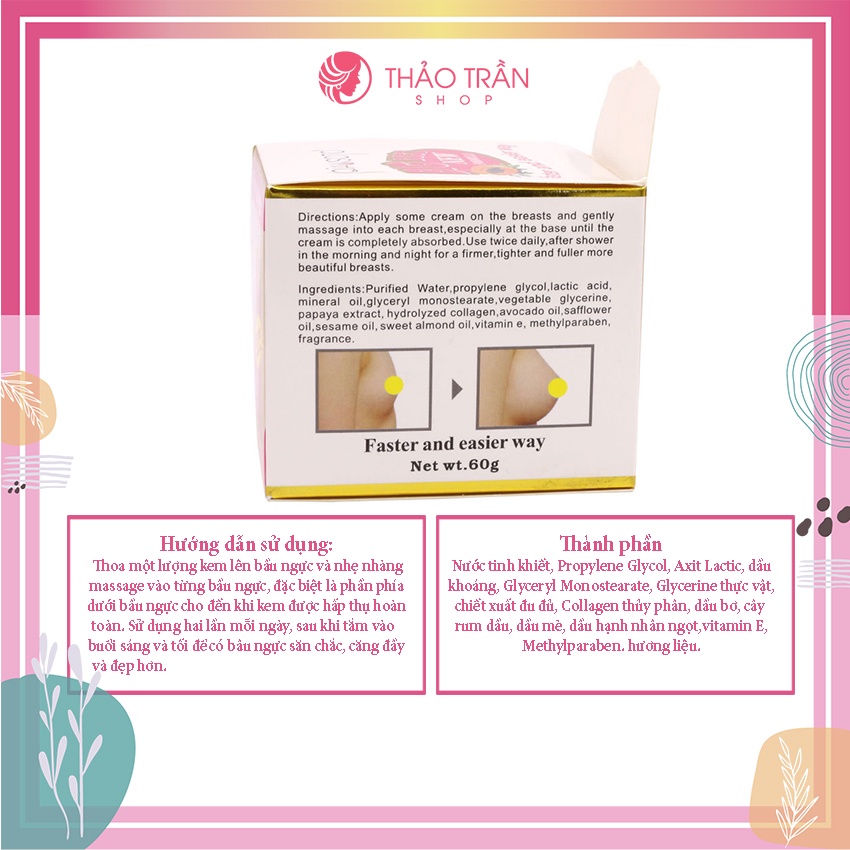 Kem Nở Ngực QIANSOTO 50g Giúp Nâng Ngực Và Làm Săn Chắc Vòng Một | BigBuy360 - bigbuy360.vn