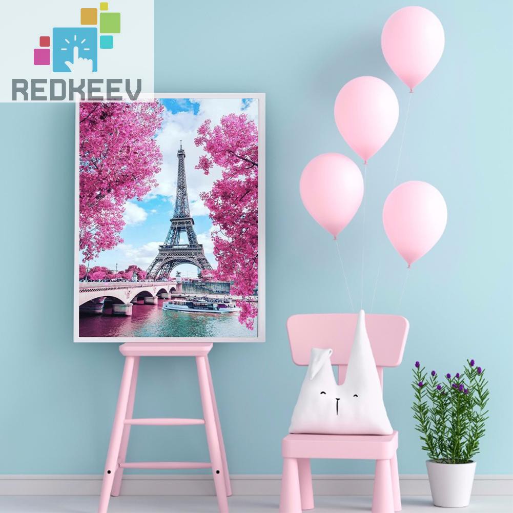 Bộ Tranh Đính Đá 5d Tự Làm Hình Tháp Eiffel Redkeev 1.13