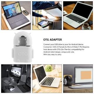 ⚡Micro USB 2.0 OTG Adapter for Android tablet phone Computer white