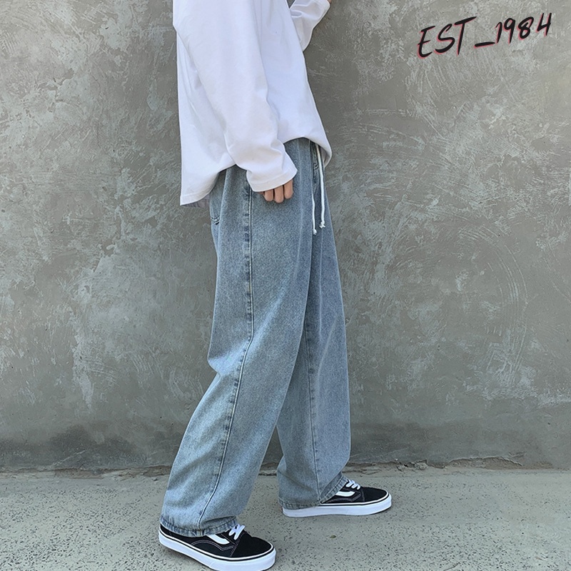 Quần jean baggy nam nữ, unisex, quần bò thời trang top xu hướng | BigBuy360 - bigbuy360.vn