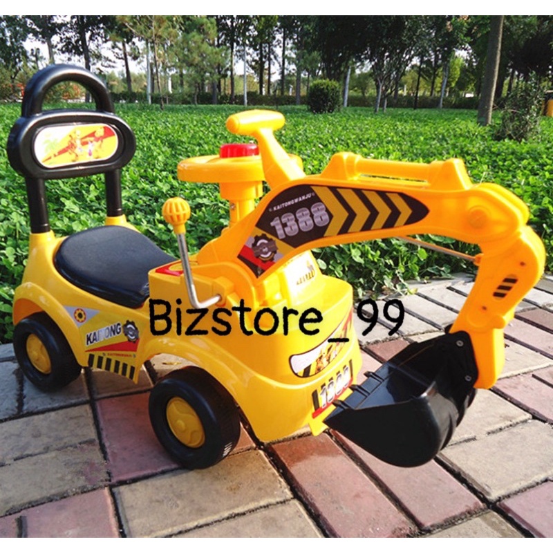 Xe cẩu chòi chân cho bé,Xe máy xúc cho trẻ em ngồi lái ,xe công trình cho bé vui chơi giải chí,cần cẩu đại