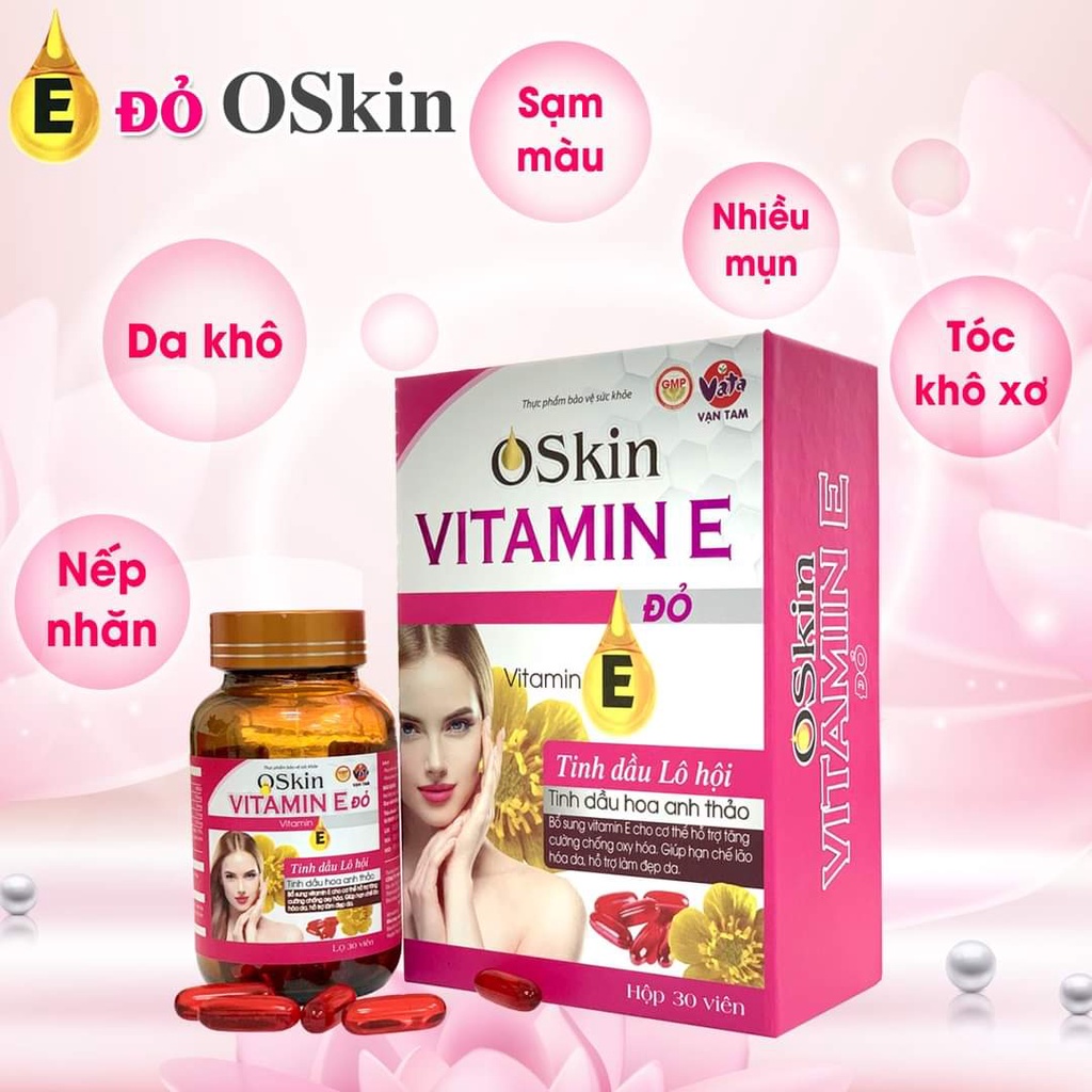 Viên Uống Oskin Vitamin E đỏ
