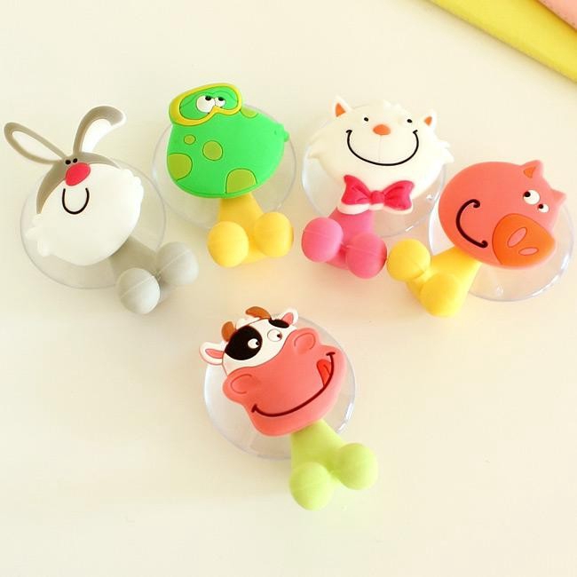 [Combo 5] Miếng Hít Treo Bàn Chải, Đồ dùng cá nhân hình hoạ tiết dễ thương