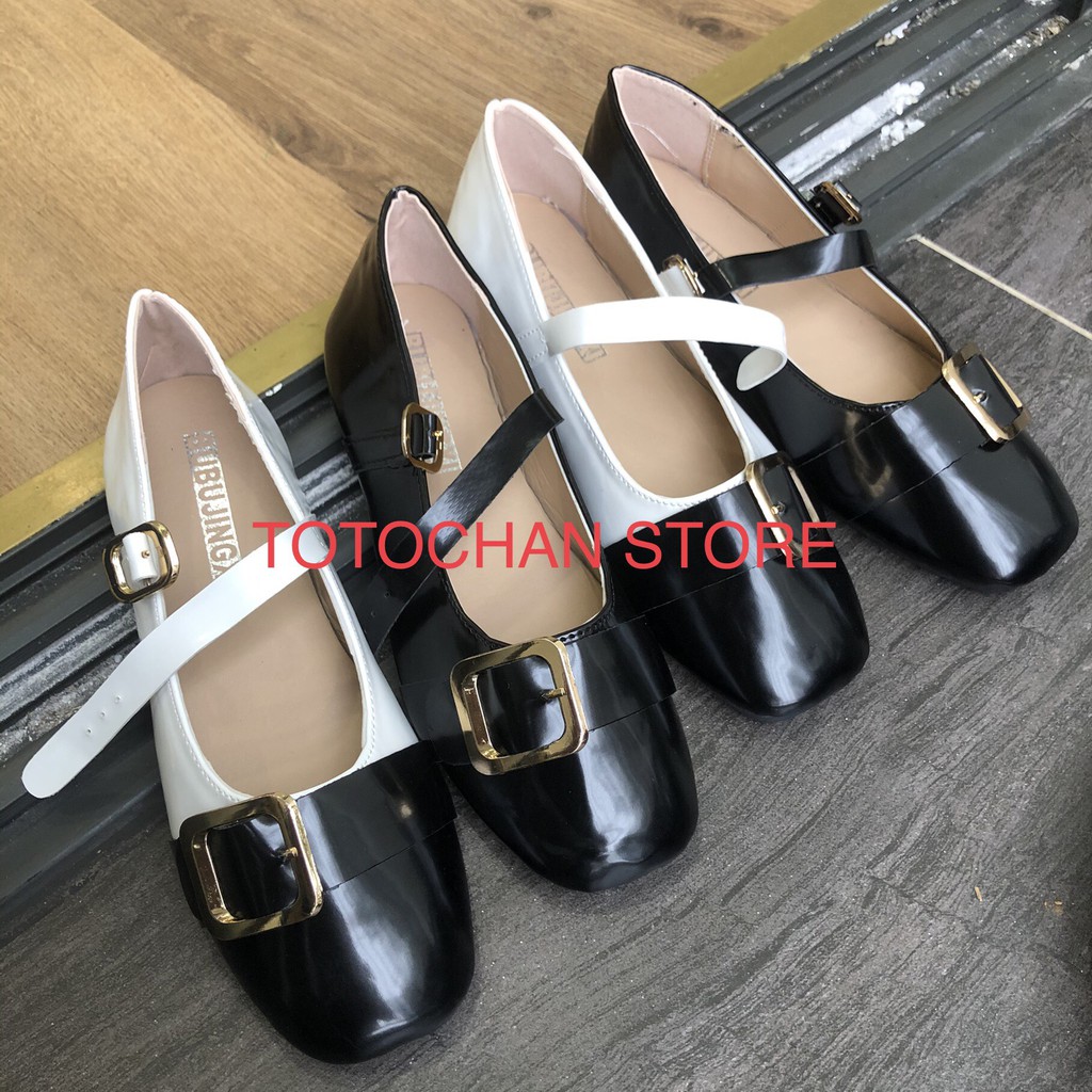 [Sẵn] Giày Mary Jane đế bằng quai ngang | BigBuy360 - bigbuy360.vn