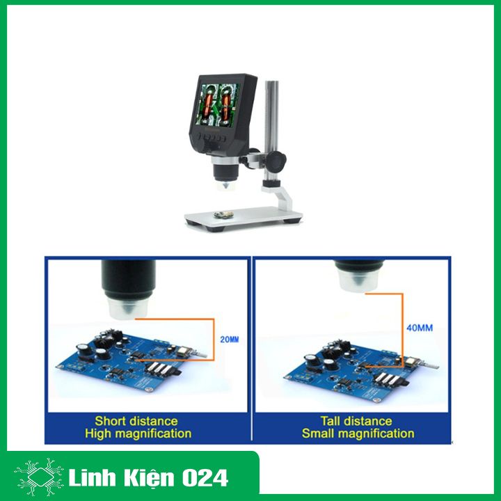 Kính hiển vi điện tử 600X màn hình 4.3inch có đèn led trợ sáng