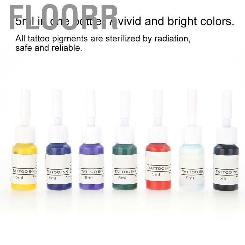 (hàng Mới Về) Set 7 Màu Mực Xăm Chuyên Nghiệp Cho Người Mới Bắt Đầu | BigBuy360 - bigbuy360.vn