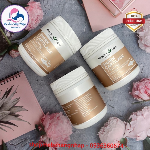 Viên sụn cá mập 750mg [Úc] Healthy Care Shark Cartilage 750mg