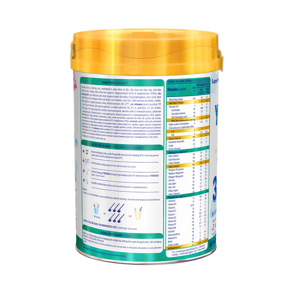 Sữa bột Vinamilk YOKO GOLD 3 850g - Dưỡng chất tốt từ Nhật Bản